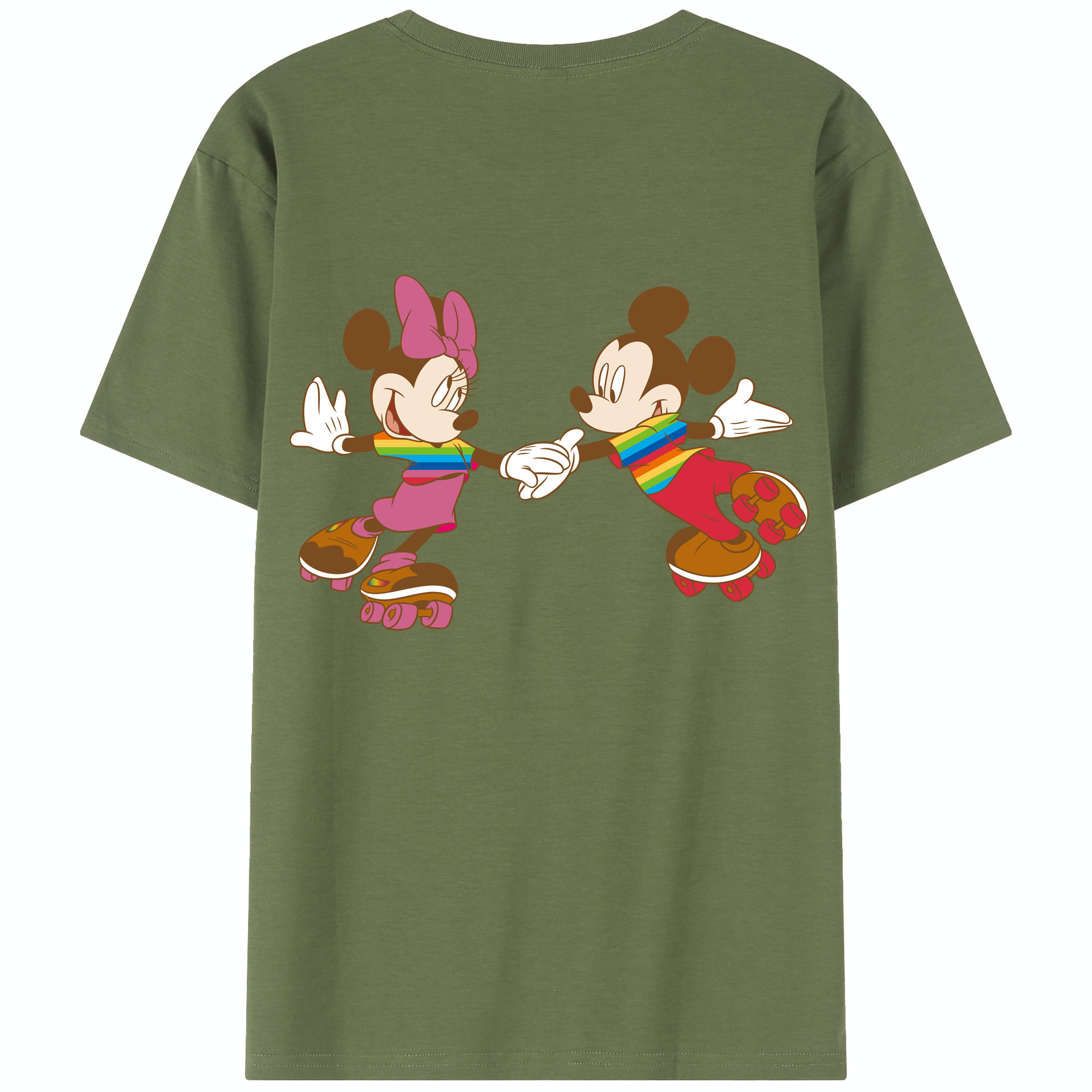 （画像用） ミッキーマウス Mickey Mouse 綿100％半袖Tシャツ（背面プリント）